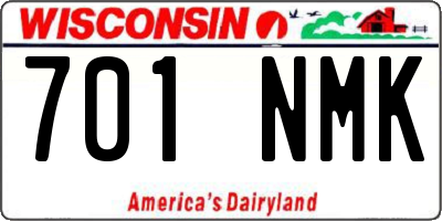 WI license plate 701NMK