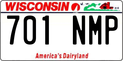 WI license plate 701NMP
