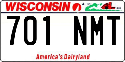 WI license plate 701NMT
