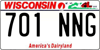 WI license plate 701NNG