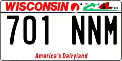 WI license plate 701NNM