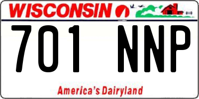 WI license plate 701NNP