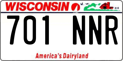 WI license plate 701NNR