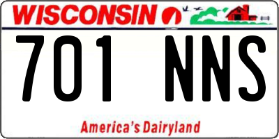 WI license plate 701NNS