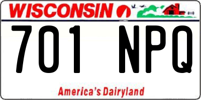 WI license plate 701NPQ