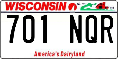 WI license plate 701NQR