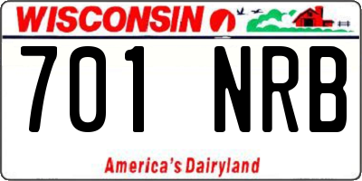 WI license plate 701NRB