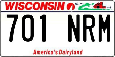 WI license plate 701NRM
