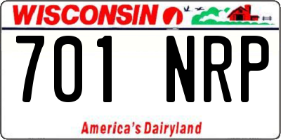 WI license plate 701NRP