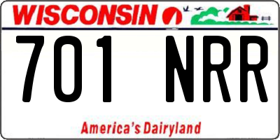 WI license plate 701NRR