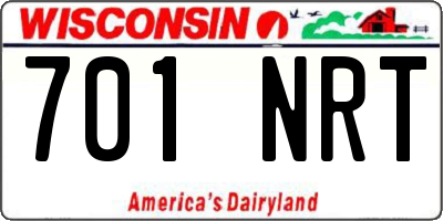 WI license plate 701NRT