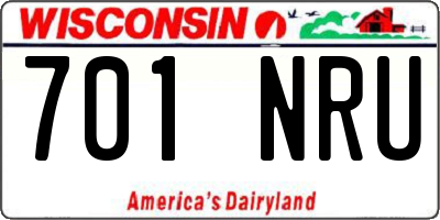 WI license plate 701NRU