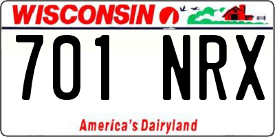 WI license plate 701NRX