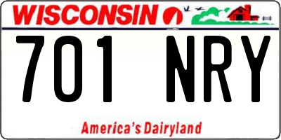 WI license plate 701NRY