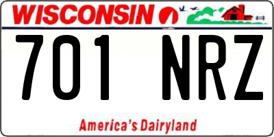 WI license plate 701NRZ
