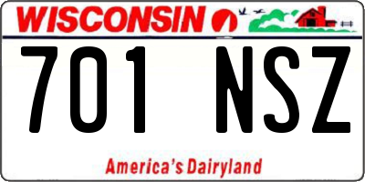 WI license plate 701NSZ