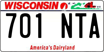 WI license plate 701NTA
