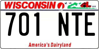 WI license plate 701NTE