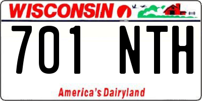 WI license plate 701NTH