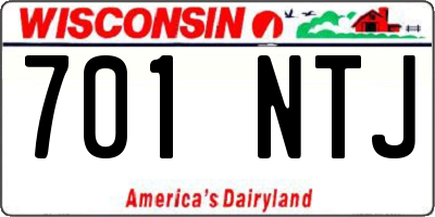WI license plate 701NTJ