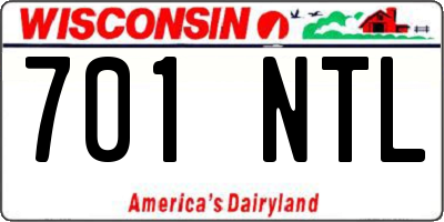 WI license plate 701NTL