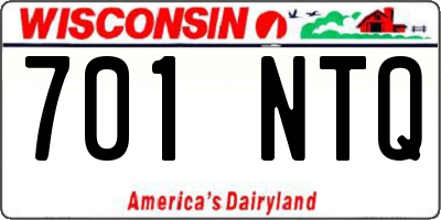 WI license plate 701NTQ