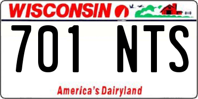 WI license plate 701NTS