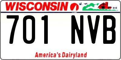 WI license plate 701NVB