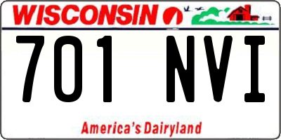 WI license plate 701NVI