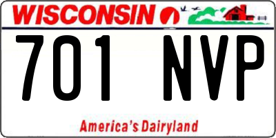 WI license plate 701NVP