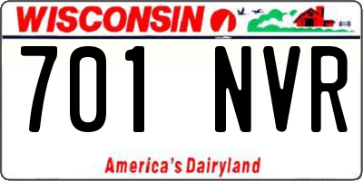 WI license plate 701NVR