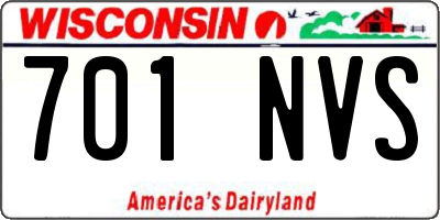 WI license plate 701NVS