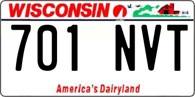 WI license plate 701NVT