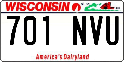 WI license plate 701NVU