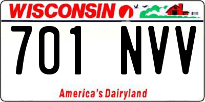 WI license plate 701NVV