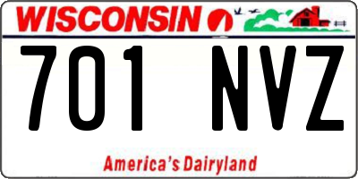 WI license plate 701NVZ
