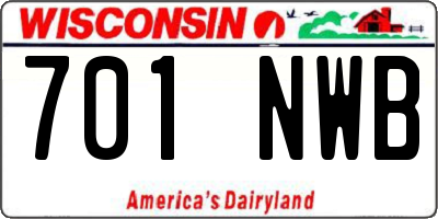 WI license plate 701NWB