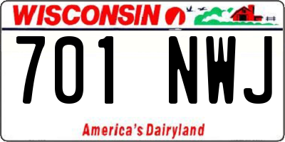 WI license plate 701NWJ