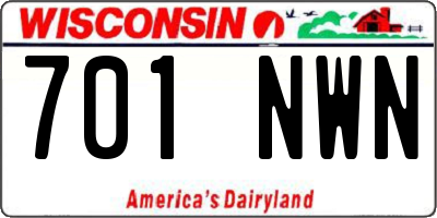 WI license plate 701NWN