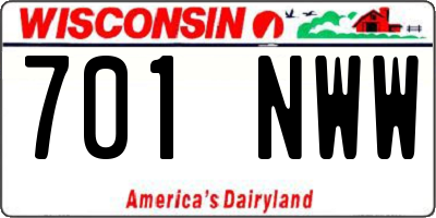 WI license plate 701NWW