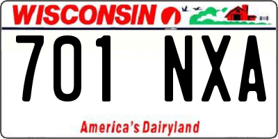 WI license plate 701NXA