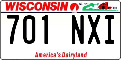 WI license plate 701NXI