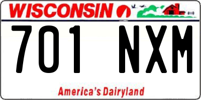WI license plate 701NXM