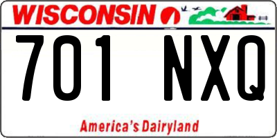 WI license plate 701NXQ
