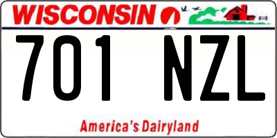 WI license plate 701NZL