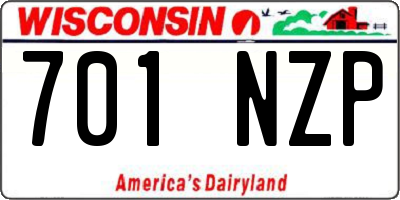 WI license plate 701NZP