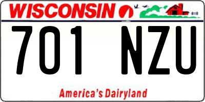 WI license plate 701NZU