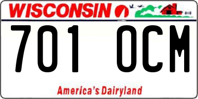 WI license plate 701OCM