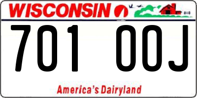 WI license plate 701OOJ