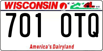 WI license plate 701OTQ
